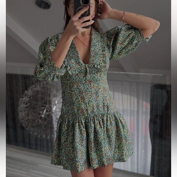 SANDRO

Floral-Print Silk-Twill Mini Dress size 36 - Picture 3 of 10